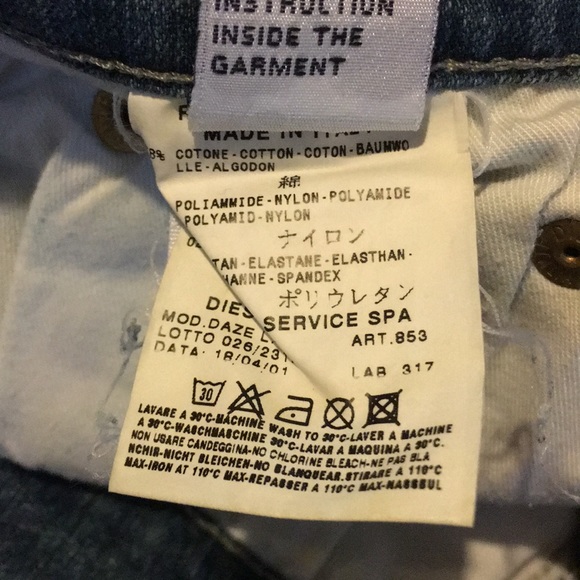 Diesel stretch button fly flare jeans - Picture 8 of 10